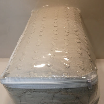 Comfort Spaces 100% Comforter Set Cotton Jacquard Pom Tufts Design Hypoallergeni