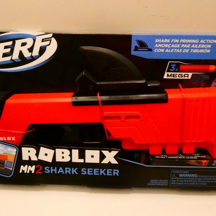Nerf Roblox MM2: Shark Seeker Dart Blaster, 3 Nerf Mega Darts