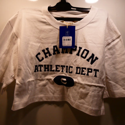 Champion Women's Heritage Archive Cropped T-Shirt, White, X-Large