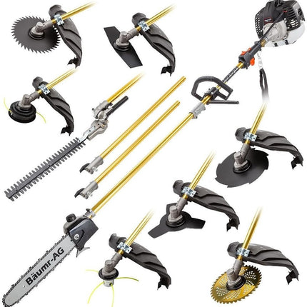 BAUMR-AG 65cc 9in1 Long Reach Garden Multi-tool, Pole Saw, Hedge & Line Trimmer