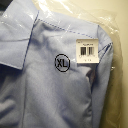 Abelard Men's 4 Way Stretch Poplin Slim Fit Dress Shirt, Sky, XL