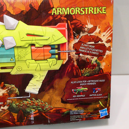 Nerf Dinosquad Armorstrike Dart Blaster, 8-Dart Rotating Drum, Drop Grip