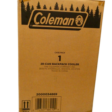 Coleman 2000013747 Soft Cooler Backpack | 28-Can Leak-Proof Cooler