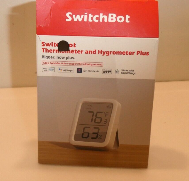 SwitchBot Thermometer Hygrometer Plus – Digital Indoor Thermometer with Precisio