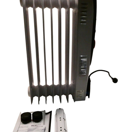 Goldair 1900W 7 Fin Dual Tech Oil Column Heater with 3 Heat Settings, 24-Hour Ti