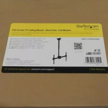 StarTech.com Ceiling TV Mount - 1.8' to 3' Short Pole - Full Motion - Supports D
