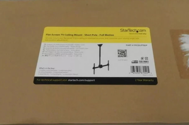 StarTech.com Ceiling TV Mount - 1.8' to 3' Short Pole - Full Motion - Supports D