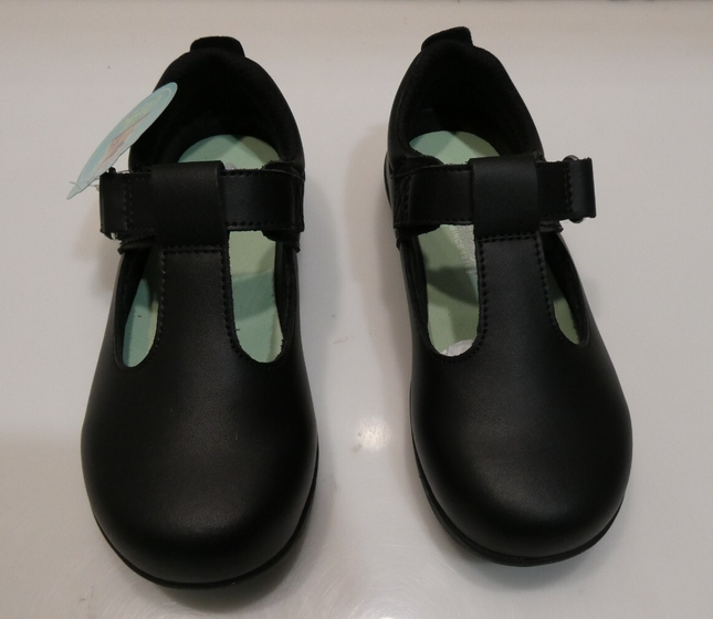 Grosby Girl's Delilah Jnr School Shoe, Black, UK 11/US 12