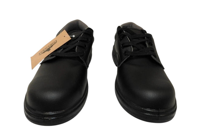 Portwest FW80 Laced Safety Shpoes S2, Black US 7.5, UK 6.5