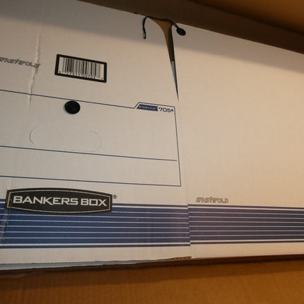 Bankers Box 0070503 STOR/FILE Storage Box, Legal, String and Button, White/Blue,