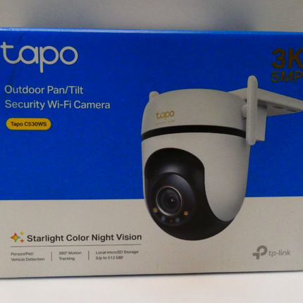 TP-Link Tapo Pan/Tilt Outdoor Security Wi-Fi Camera, Flexible Connections, 3K, S