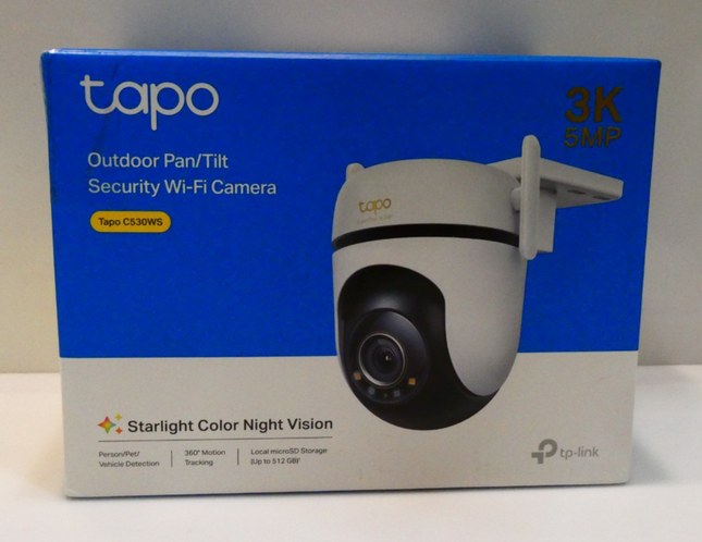 TP-Link Tapo Pan/Tilt Outdoor Security Wi-Fi Camera, Flexible Connections, 3K, S