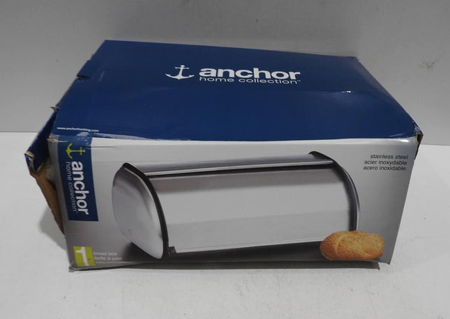 Anchor Hocking Euro Design Brushed Steel Bread Box