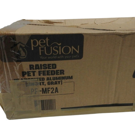 PetFusion Elevated Pet Feeder in Anodized Aluminum (Short 4"). 3 US Food Grade S