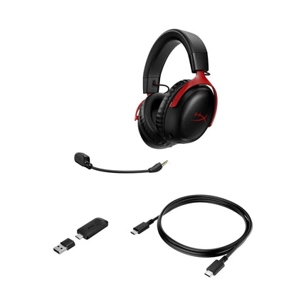 HyperX Cloud III Wireless Gaming Headset for PC, PS4&5, NS - Red