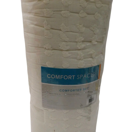 Comfort Spaces Cotton Comforter Set Jacquard Pom-Pom Tufts Design, Down Alternat