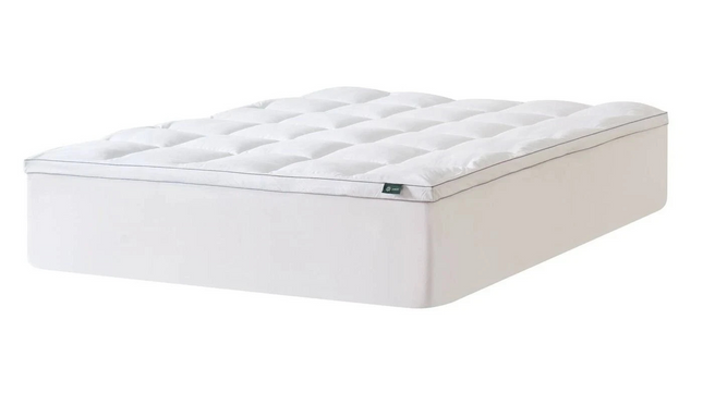 Zinus Queen Quilted Pillowtop Mattress Topper with Elastic Skirt - Fits 40cm Thi