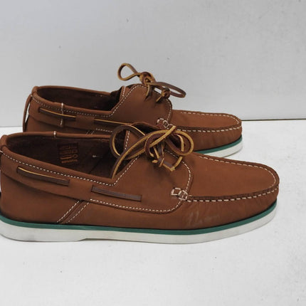 Brando Men's Lace-Up Flats Shoes, Cognac, 40 EU