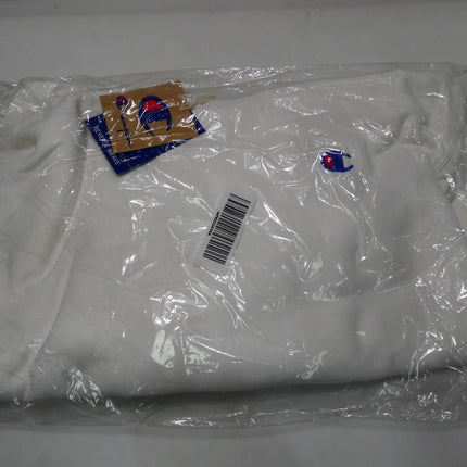 Champion Women's Reverse Weave Cropped Cut-Off Hoodie, White, Large