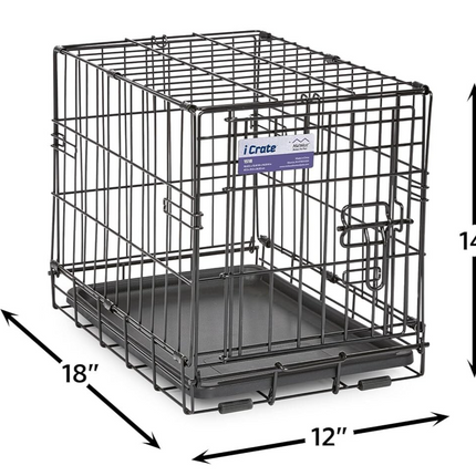 Midwest iCrate Single-Door Pet Crate 18 x 12 x 14 - inches