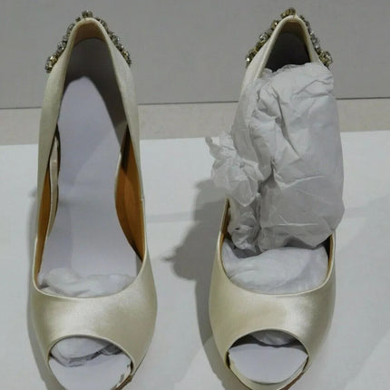 Badgley Mischka Women's Kiara Platform Pump, Ivory Size - 5.5 M US