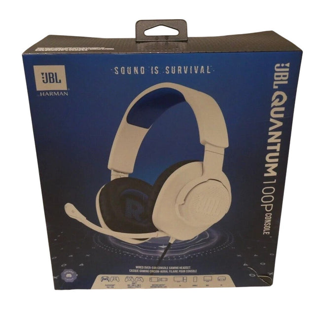 JBL Quantum 100P PS Version Headset, White Blue