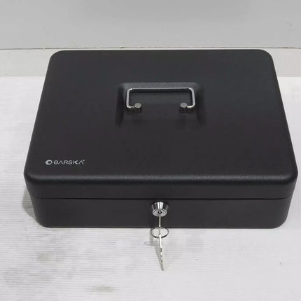 CB13054 Key Lock 12" Register Style Cash Box with 4 Bill Holder and 5 Section Tr
