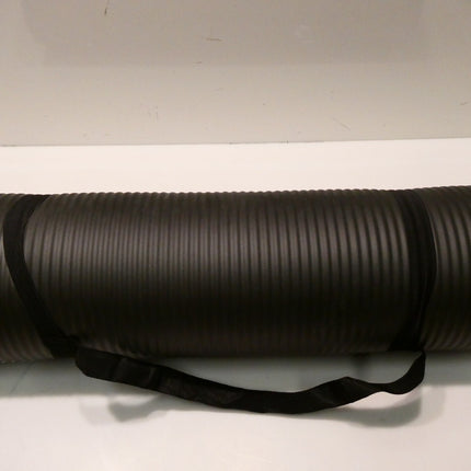 Amazon Basics Extra Thick Exercise Yoga Gym Floor Mat with Carrying Strap - Grey