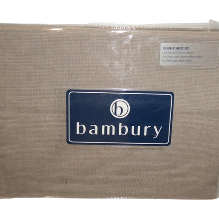Bambury Chambray Sheet Set, Double, Taupe