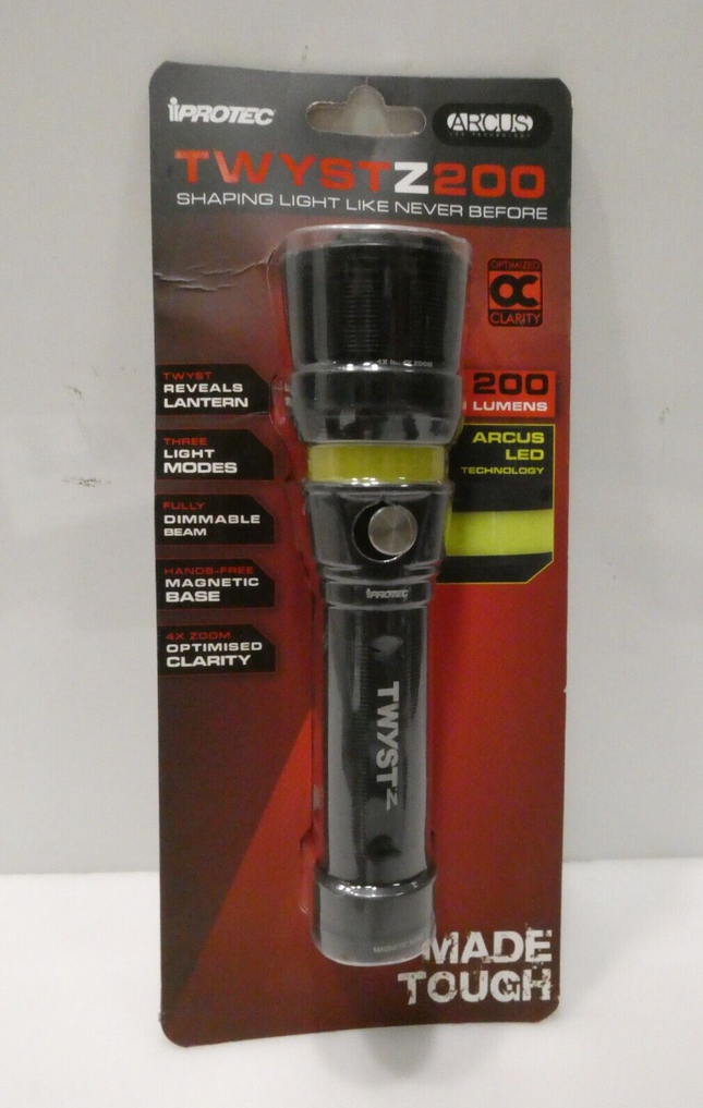 Iprotec TWYST Z 200 Lumens LED Light Flashlight Torch 89551