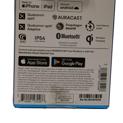 Sennheiser Momentum True Wireless 4 In-Ear Headphones (Black Graphite)