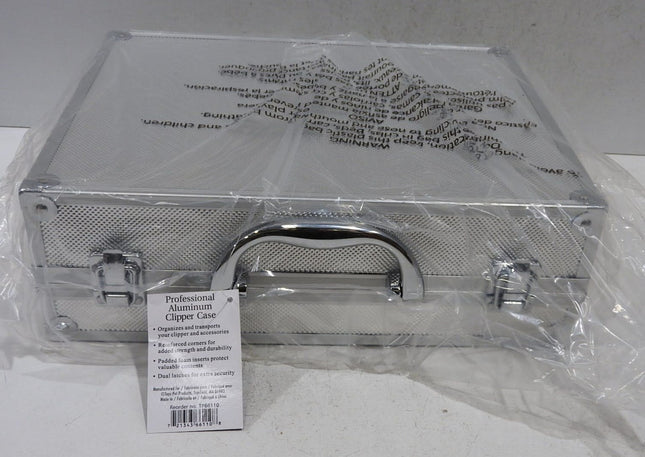 Durable Aluminum Clipper Cases for Professional Pet Groomers, Chrome