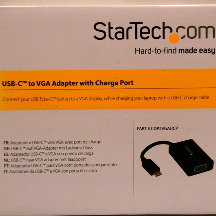 StarTech.com USB-C to VGA Adapter with USB Power Delivery CDP2VGAUCP