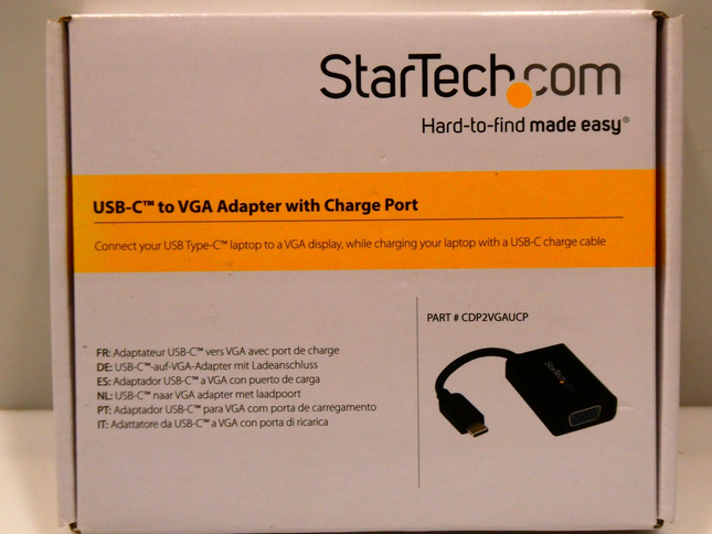 StarTech.com USB-C to VGA Adapter with USB Power Delivery CDP2VGAUCP