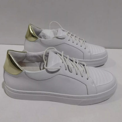 Senso Women's Andy III Leather Trainers - White/Gold 39 EU