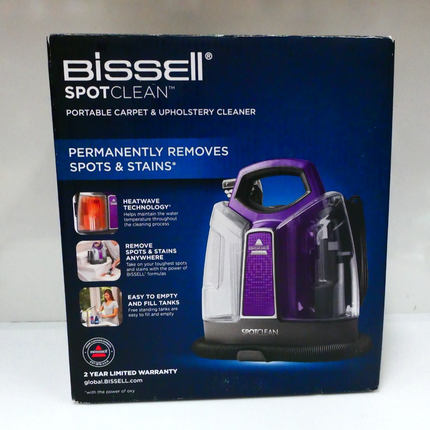 BISSELL SpotClean 36984 Portable Carpet and Upholstery Spot Cleaner, Purple