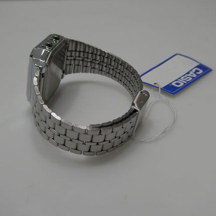 Casio Vintage A500WA-1DF Black Dial Silver Stainless Steel Band Digital Watch -