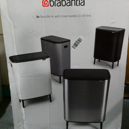 Brabantia BO Touch Bin Hi 2 x 30 Litre, White (Dent)