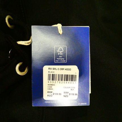 Champion Women's Reverse Weave Cropped Cut-Off Hoodie, Black, Large