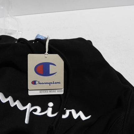 Champion Men's RW Script Terry Crew Black Pullover - Small