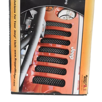 Rugged Ridge 11401. 31 Black Gloss Mesh Grille Insert Screen