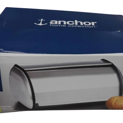 Anchor Hocking Euro Design Brushed Steel Bread Box