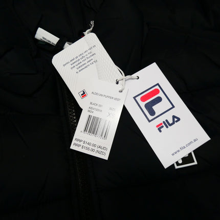 FILA Unisex Adult's Aldo Uni Puffer Jacket, Black, X-Small