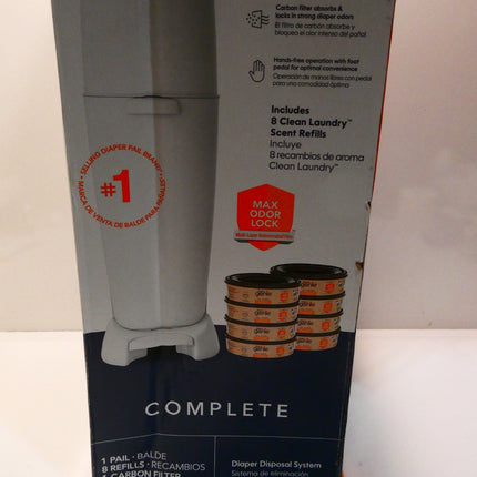 Playtex Diaper Genie Baby Registry Gift Set - Complete Diaper Pail, 8 Refills, 8