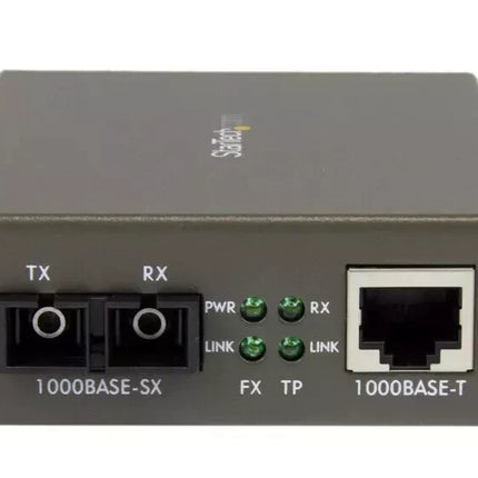 StarTech.com 1000 Mbps Gigabit Multi Mode Fiber Ethernet Media Converter SC 550m