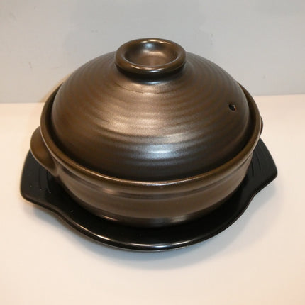 Crazy Korean Cooking Korean Stone Bowl (Dolsot), Sizzling Hot Pot for Bibimba...