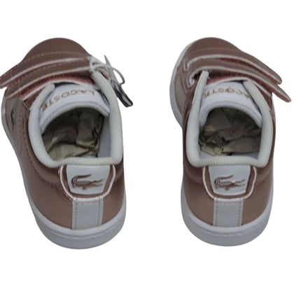 Lacoste Carnaby EVO 318 2 Baby Fashion Shoes, Pink/White - 7 US
