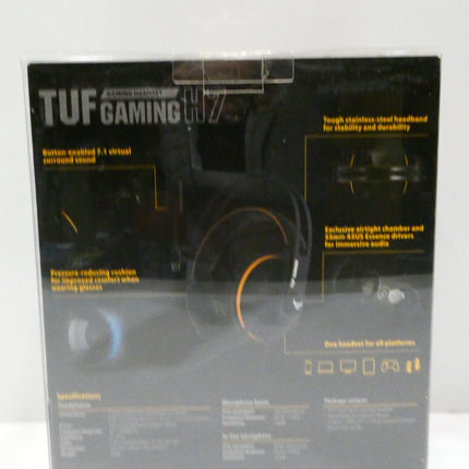 ASUS TUF Gaming H7 PC and PS4 Wired On Ear Headset with Mic (Yellow), Black Yell