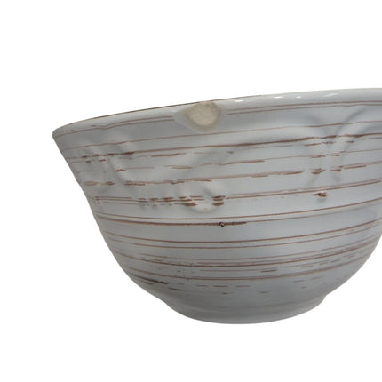 Pfaltzgraff Trellis White 16-Piece Dinnerware Set, Service for 4, Distressed Whi