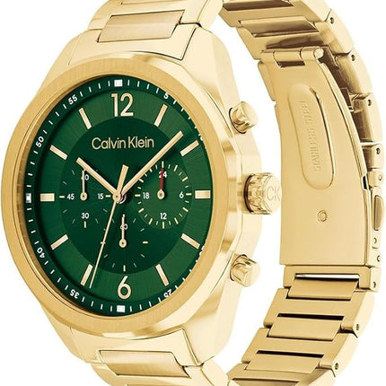 Calvin Klein Men's Ck Force Gold Steel Quartz Fashion Chronograph Watch 25200266